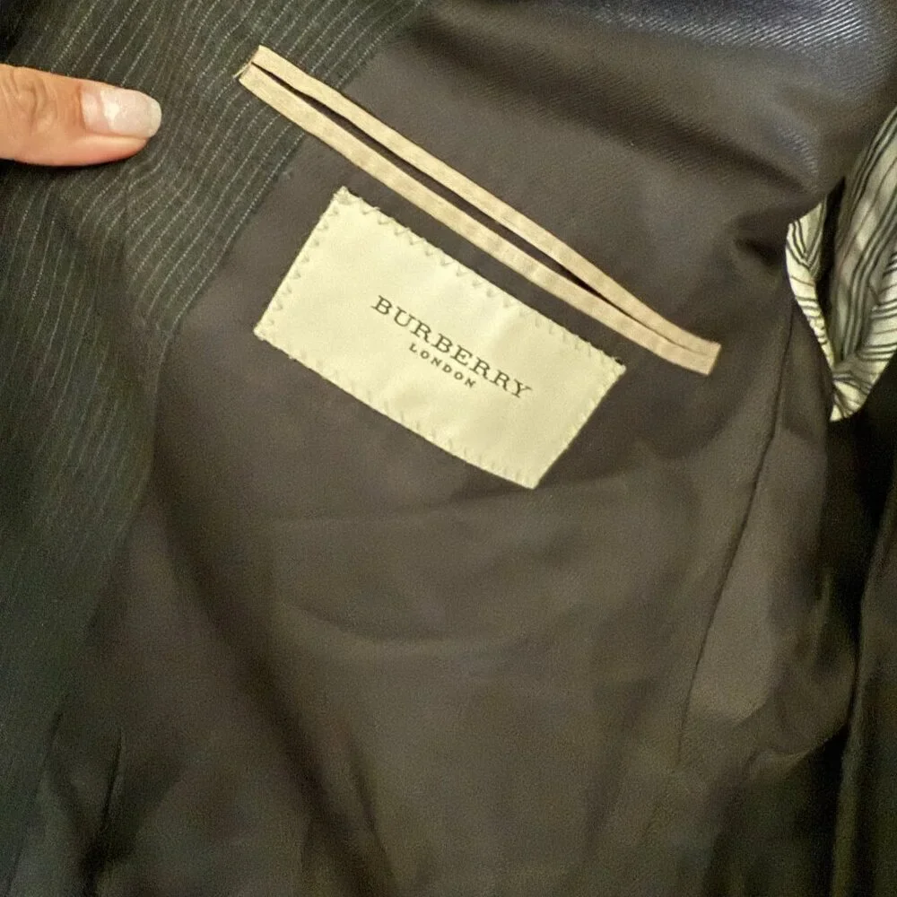 Burberry gray stripe